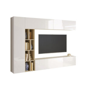 LIVING RACK, sonoma eiken, wit, hoogglans
