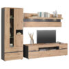 DAILY SHELF, grafietkleuren, ambachtelijk eiken