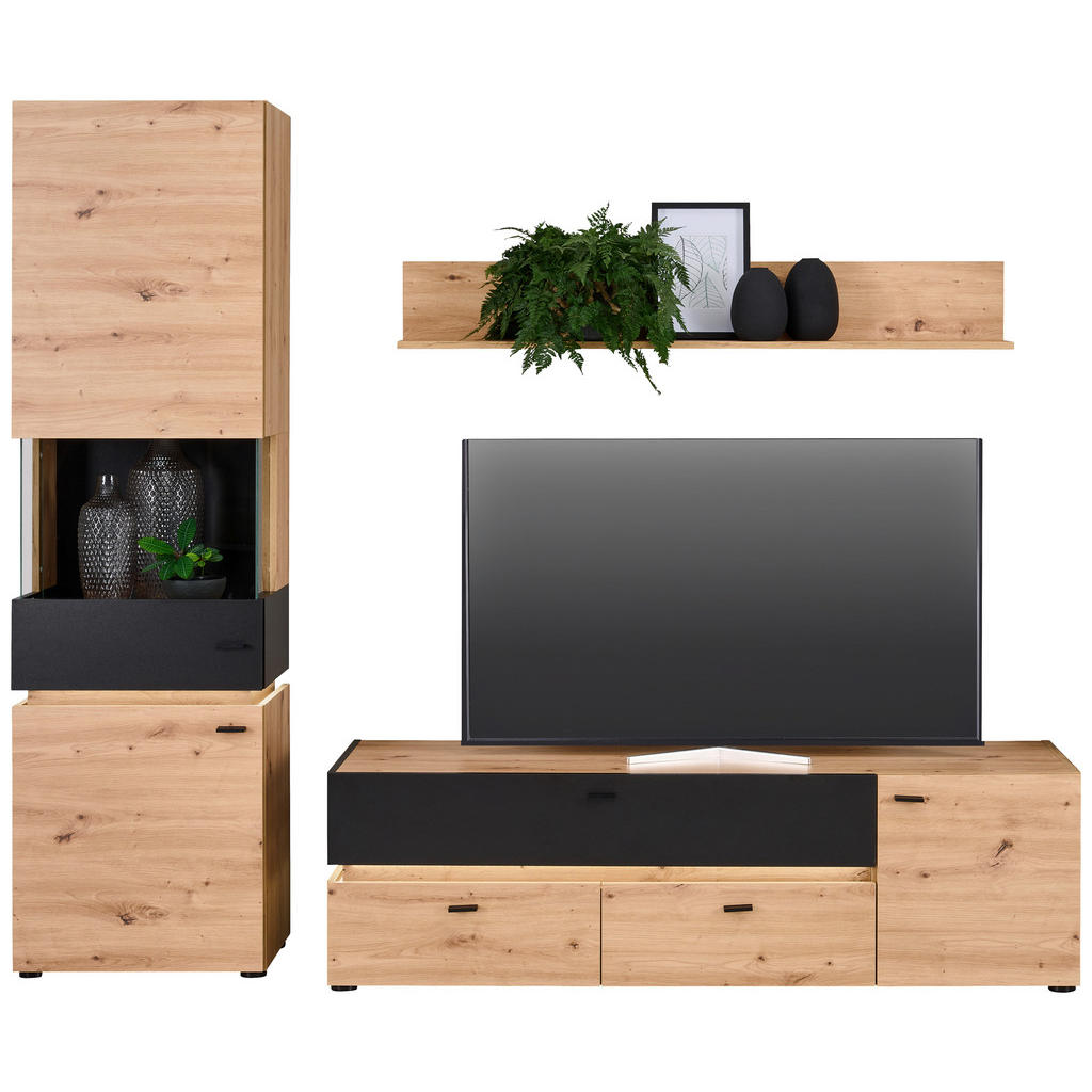 DAILY SHELF, zwart, ambachtelijk eiken