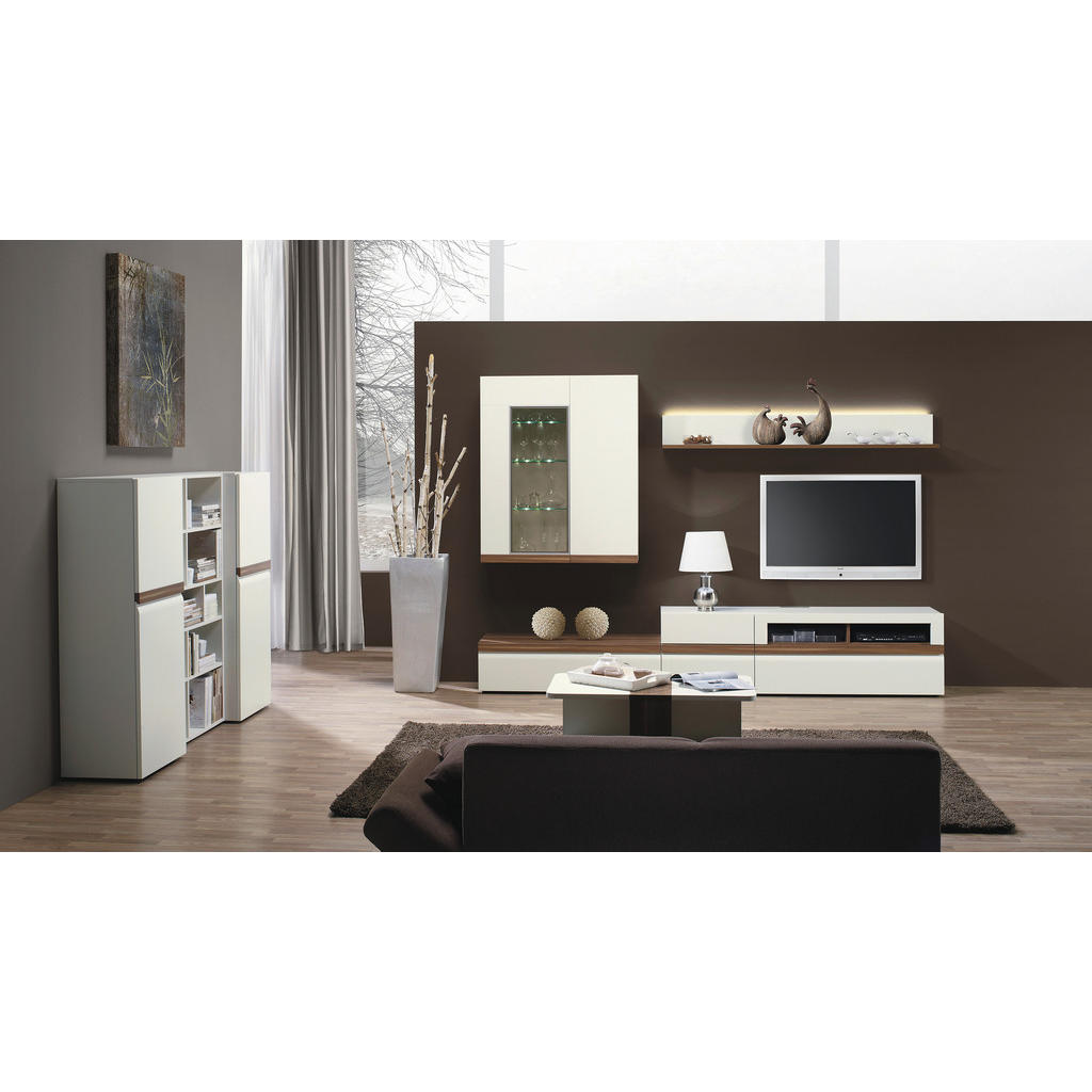 DAILY SHELF PRISM, wit, walnootkleur