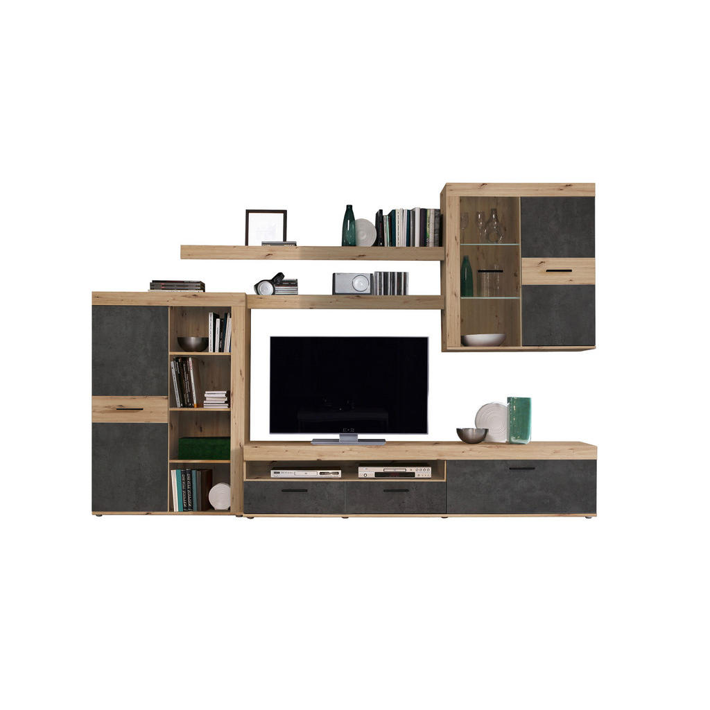 LIVING RACK, eikenkleur, donkergrijs