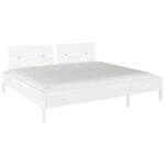 FAMILIEBED 240 cm x 200 cm, houtmateriaal wit thumbnail 2