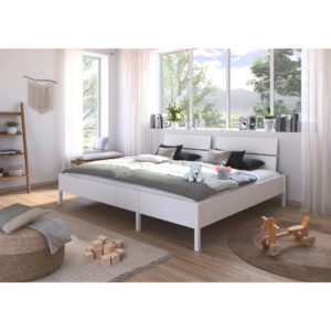 FAMILIEBED 240 cm x 200 cm, houtmateriaal wit