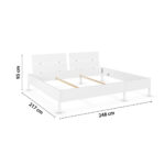FAMILIEBED 240 cm x 200 cm, houtmateriaal wit thumbnail 7