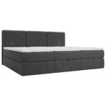 FAMILIEBED 270 cm x 200 cm, hout, textiel, houtmateriaal antraciet thumbnail 5