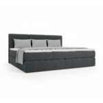 FAMILIEBED 270 cm x 200 cm, hout, textiel, houtmateriaal antraciet thumbnail 6