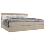 FAMILIEBED 270 cm x 200 cm, hout, textiel, houten materiaal wit thumbnail 2