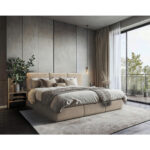 FAMILIEBED 270 cm x 200 cm, hout, textiel, houten materiaal wit thumbnail 1