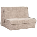 Tweezitsbank met zitting, bruin textiel thumbnail 1
