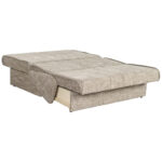 Tweezitsbank met zitting, bruin textiel thumbnail 3