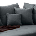 ECKSOFA incl. Hocker, microvelours antraciet thumbnail 4