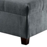 ECKSOFA incl. Hocker, microvelours antraciet thumbnail 6