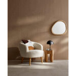 Fauteuil, natuurlijke kleuren, wit hout, textiel thumbnail 2