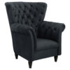 Fauteuil, antraciet textiel