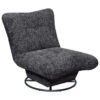 Fauteuil, antraciet textiel