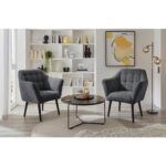 Fauteuil, antraciet textiel thumbnail 2