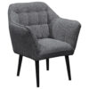 Fauteuil, antraciet textiel