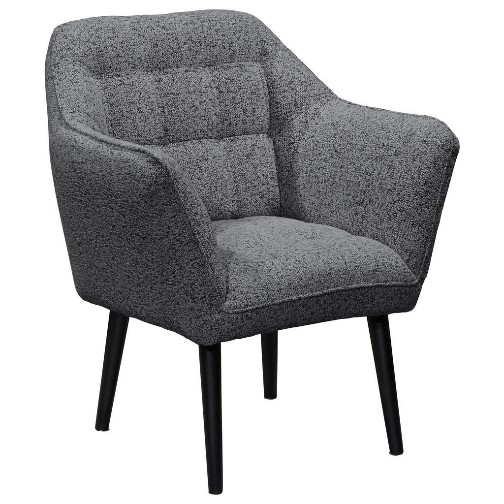 Fauteuil, antraciet textiel