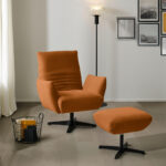 Fauteuil, kleur cognac textiel thumbnail 2