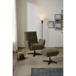 Fauteuil, kaki textiel thumbnail 4
