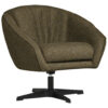 Fauteuil, kaki textiel