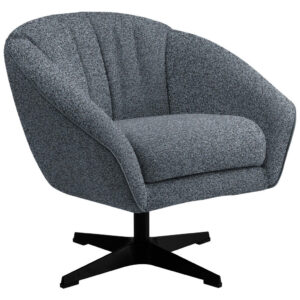 Fauteuil, blauwgrijs textiel
