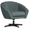 Fauteuil, blauwgrijs textiel