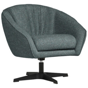 Fauteuil, blauwgrijs textiel
