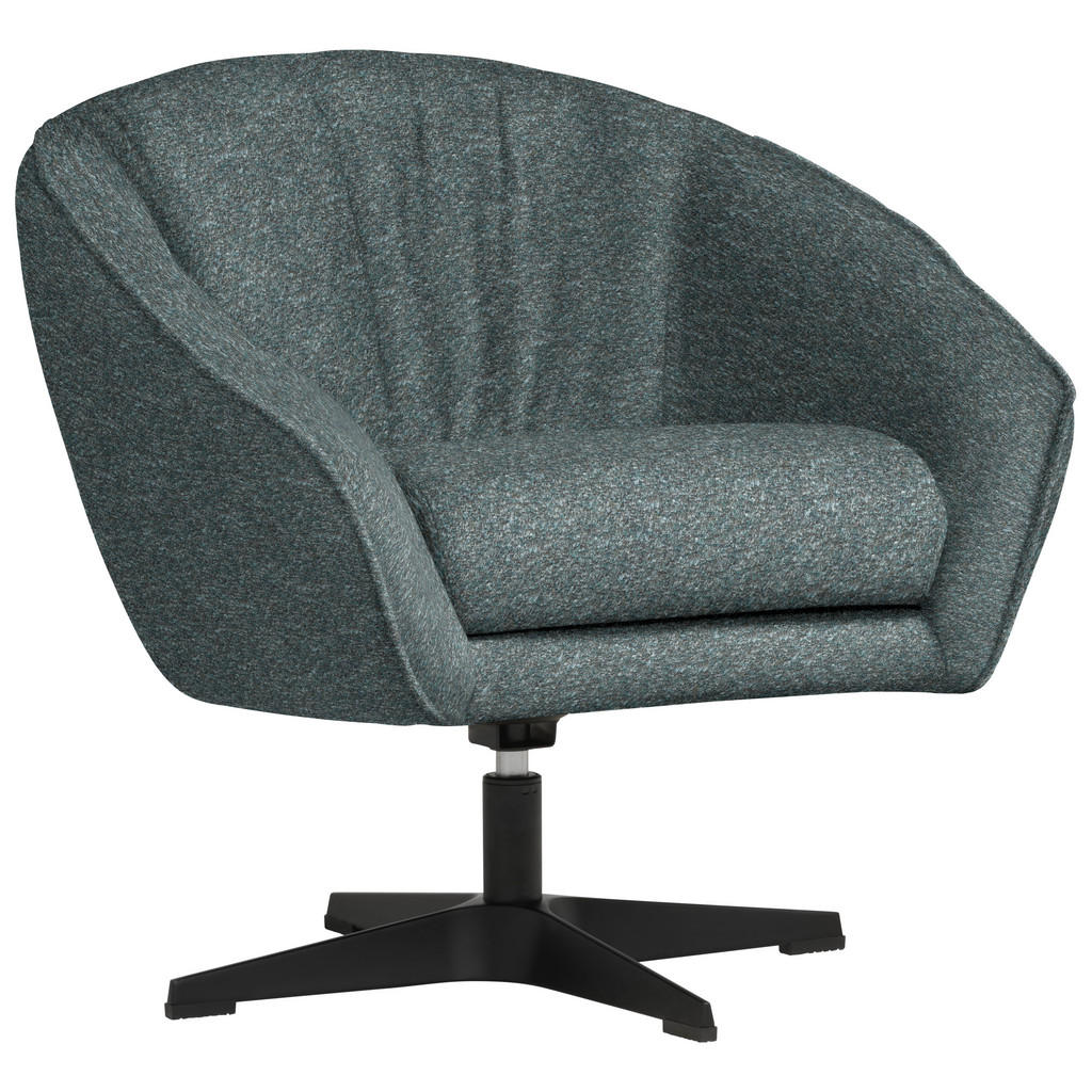 Fauteuil, blauwgrijs textiel