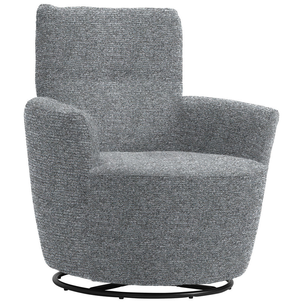 Fauteuil, blauwgrijs textiel
