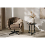 Fauteuil, roodachtig textiel thumbnail 2