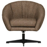 Fauteuil, roodachtig textiel thumbnail 3