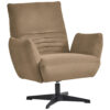 Fauteuil, bruin textiel