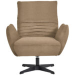 Fauteuil, bruin textiel thumbnail 3