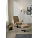 Fauteuil, bruin textiel thumbnail 5