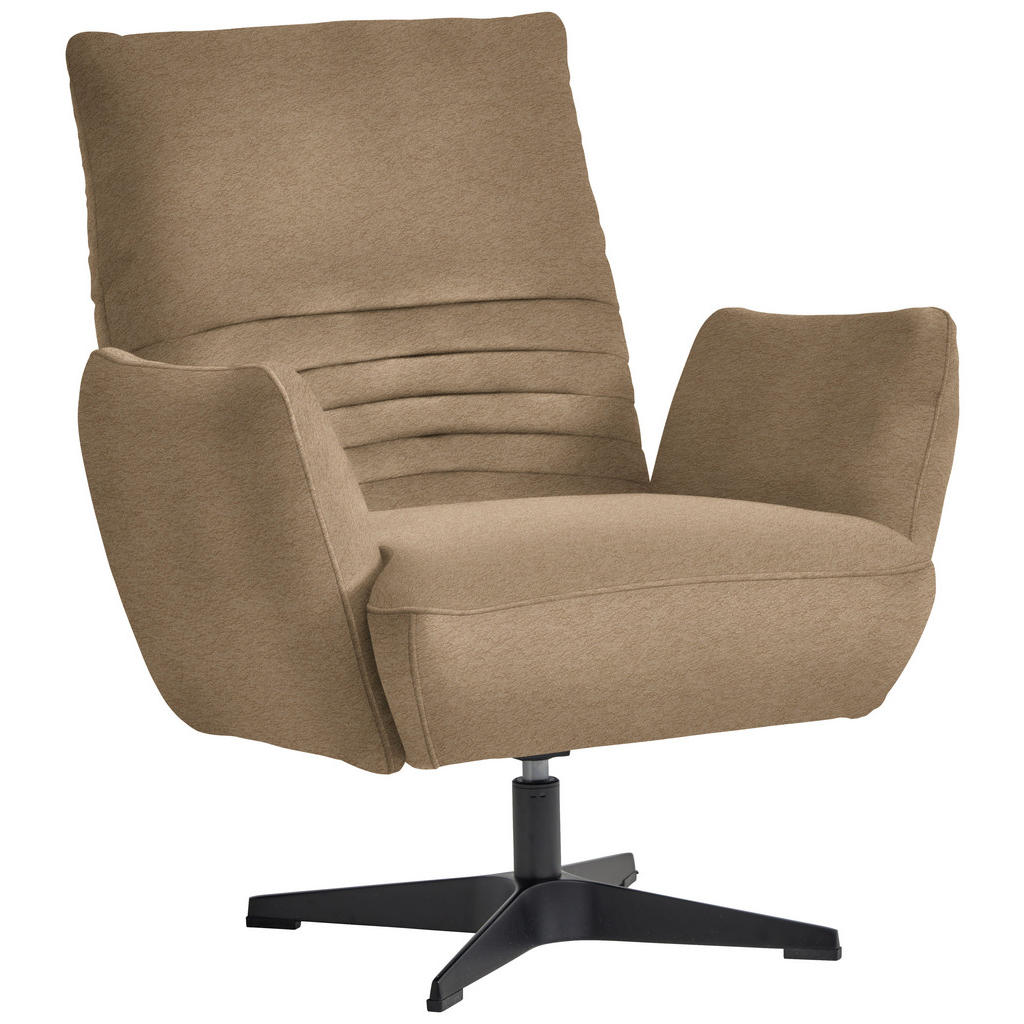 Fauteuil, bruin textiel