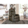 Fauteuil, bruin leer