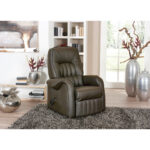 Fauteuil, bruin leer thumbnail 1