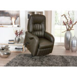 Fauteuil, bruin leer thumbnail 6