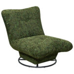 STOEL, donkergroen textiel thumbnail 1