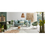 STOEL, donkergroen textiel thumbnail 5