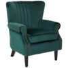 FAMSTOEL, zwart, donkergroen hout, textiel