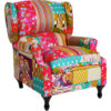 Fauteuil, veelkleurig textiel