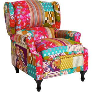 Fauteuil, veelkleurig textiel