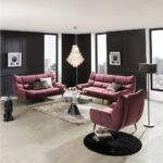 Fauteuil, wijnrood textiel thumbnail 4