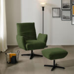 Fauteuil, groen textiel thumbnail 2