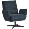 Fauteuil, blauw textiel