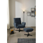 Fauteuil, blauw textiel thumbnail 4
