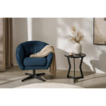 Fauteuil, blauw textiel thumbnail 2