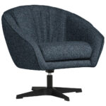 Fauteuil, blauw textiel thumbnail 1